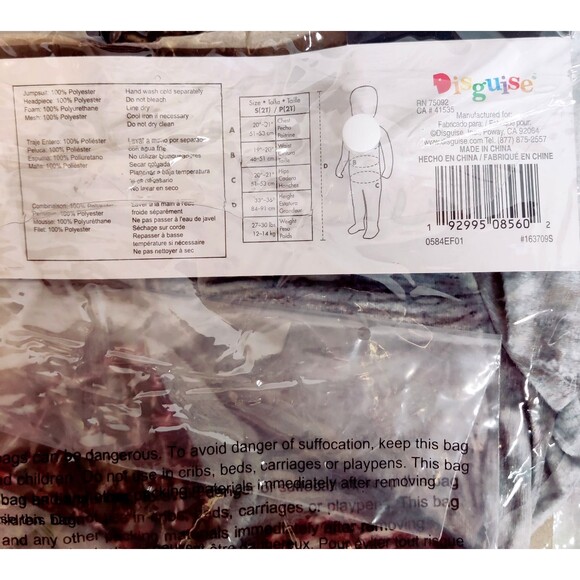 Disguise Licensed Stranger Things Demogorgon Posh Toddler Unisex Costume 2T NEW - Picture 8 of 16